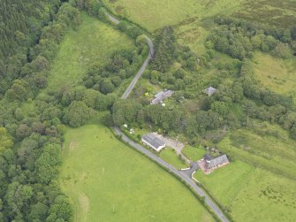 Oblique aerial view of Tarrasfoot Tileworks, taken from the SW.