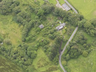 Oblique aerial view of Tarrasfoot Tileworks, taken from the NNE.