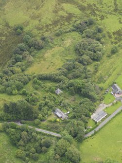 Oblique aerial view of Tarrasfoot Tileworks, taken from the WNW.