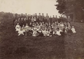 View of group of children from Forglen School.