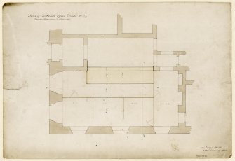 Drawing of plan of telling room, Bank of Scotland, Dundee