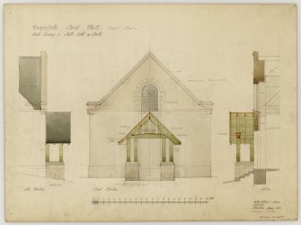 Scale drawing of North gable for proposed alterations: Drawing No.4