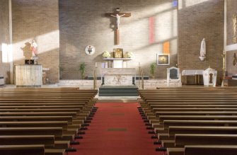 Interior. Nave from west.