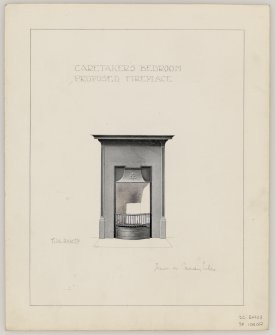 Proposed fireplace for Caretaker's Bedroom in Hamilton Municipal Buildings.