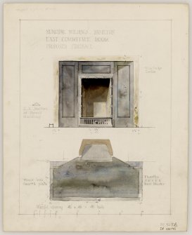 Proposed fireplace for East Committee Room in Hamilton Municipal Buildings.