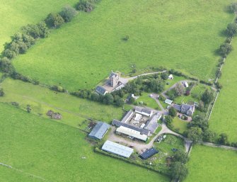 General oblique aerial view of Abbot's Tower, taken from the WNW.