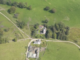 Oblique aerial view of Hills Tower, taken from the W.