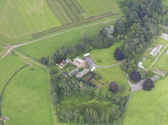 Oblique aerial view of Carnsalloch House, taken from the SSW.