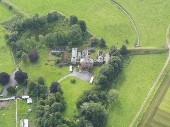 Oblique aerial view of Carnsalloch House, taken from the ENE.