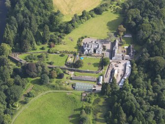 Oblique aerial view of Blackwood House and policies, taken from the NW.