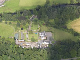 Oblique aerial view of Blackwood House and policies, taken from the WSW.