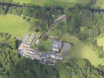 Oblique aerial view of Blackwood House and policies, taken from the SW.