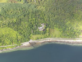 General oblique aerial view of Erines House, taken from the E.