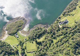 Oblique aerial view of Ellary House and policies, taken from the NNW.