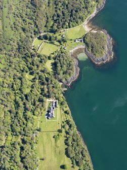 Oblique aerial view of Ellary House and policies, taken from the SW.