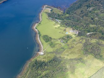 General oblique aerial view of Ardtaraig Country House, taken from the SE.