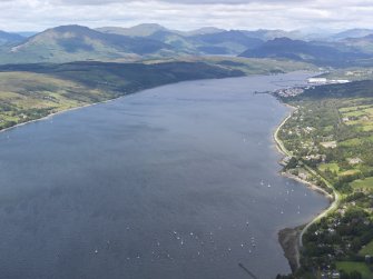 General oblique aerial view of Gare Loch and Faslane Port, taken from the SE.