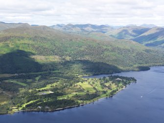 General oblique aerial view of Loch Lomond Golf Course, taken from the ESE.