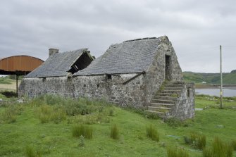 Buildings to N. View from SW