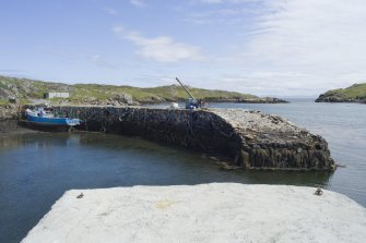 View of entrance to Rodel Harbour, Harris, from west.