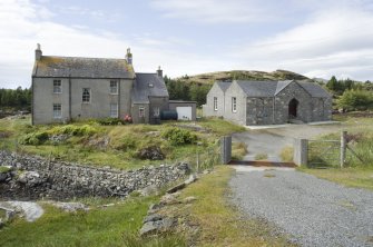 General view of Manish Free Church and manse, Harris, from east-north-east.