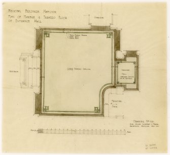 Plan of marble and terazzo floor of entrance hall to Hamilton Municipal Buildings.