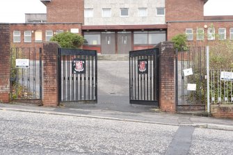 Main E gates, view from E