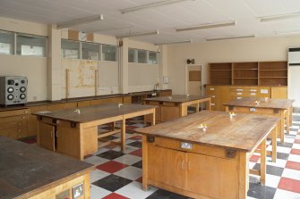 Interior. Science lab. view from N