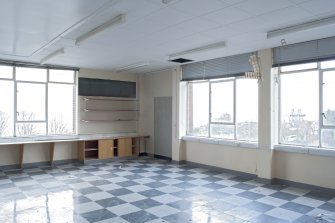 Interior. 4th floor, art room, view from SW