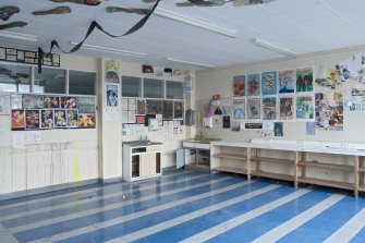 Interior. 4th floor, art room, view from N