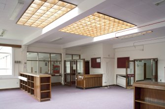 Interior. Ground floor, library, view from SW