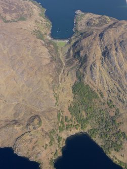 General oblique aerial view of Glen Tarbet, taken from the SSE.