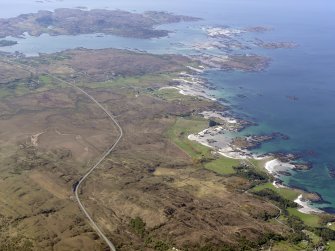 General oblique aerial view of Traigh and Back of Keppoch, taken from the NNW.