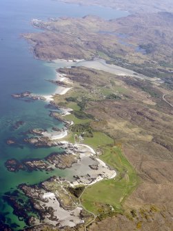 General oblique aerial view of Traigh and Morar, taken from the SSW.