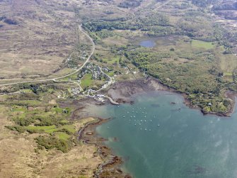 General oblique aerial view of Arisaig, taken from the NW.