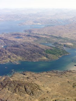 General oblique aerial view of the Sound of Arisaig and Ardnish, taken from the SSW.