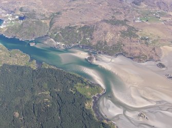 General oblique aerial view of Kentra Bay, taken from the SSW.