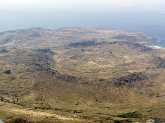 General oblique aerial view of the Ardnamurchan Peninsula, centred on the Caldera, taken from the NE.
