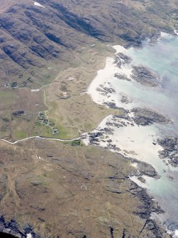 General oblique aerial view of Sanna, taken from the N.