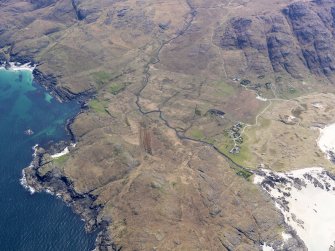 General oblique aerial view of Plocaig and Sanna, taken from the NNW.