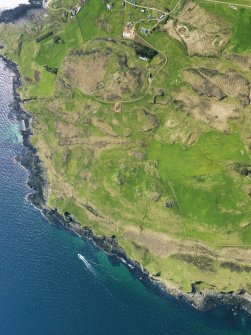 Oblique aerial view of the remains of the field system, taken from the NW.