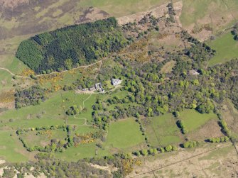 Oblique aerial view of Drimnin House and policies, taken from the SW.