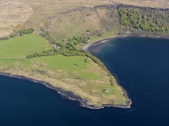 General oblique aerial view of Ardtornish Castle, taken from the SW.