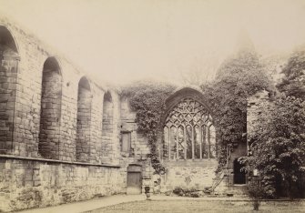 View of monastery ruins, Dunfermline.
Titled 'FRATER HALL OF MONASTERY. DUNFERMLINE'
PHOTOGRAPH ALBUM NO 11: KIRSTY'S BANFF ALBUM
