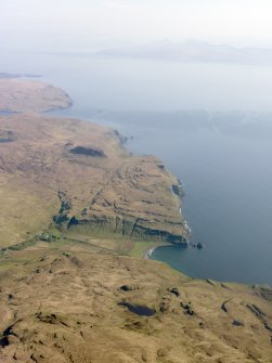 General oblique aerial view of Talisker Bay and the W coast of the Minginish peninsula, Isle of Skye, taken from the N.