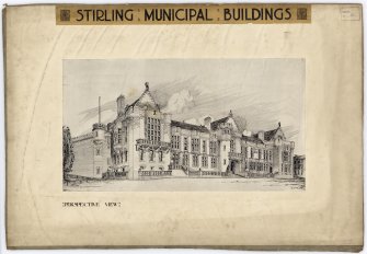 Perspective view of Stirling Municipal Buildings.
