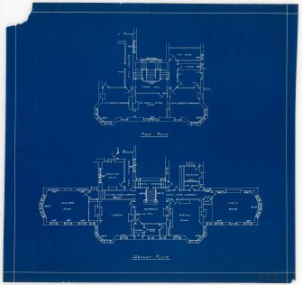 Floor plans of the ground floor and first floor in Lauder Ha', Strathaven.