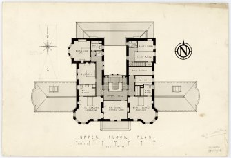 Upper floor plan of Lauder Ha', Strathaven.