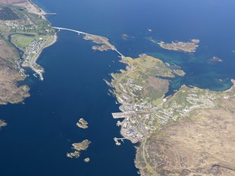 General oblique aerial view of the Skye Bridge and Kyle of Lochalsh, taken from the S.