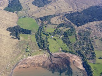 Oblique aerial view of Applecross Bay, taken from the WSW.